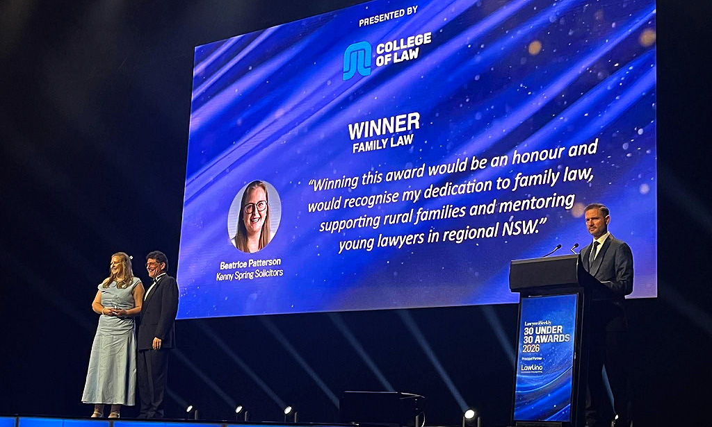 Beatrice Patterson accepting the Winner award